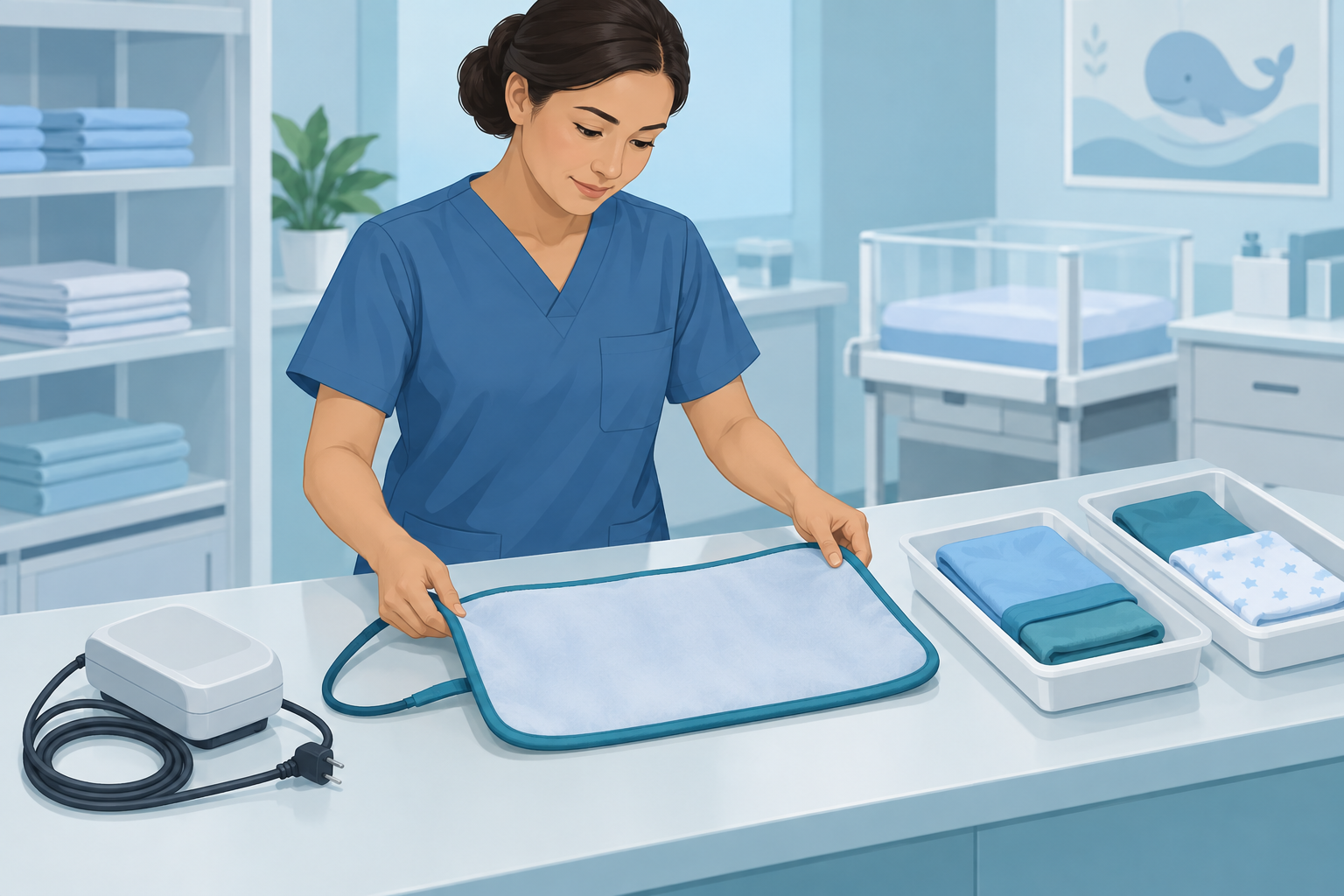 Illustration: organize compatible pads, covers and accessories for a controlled turnaround process.